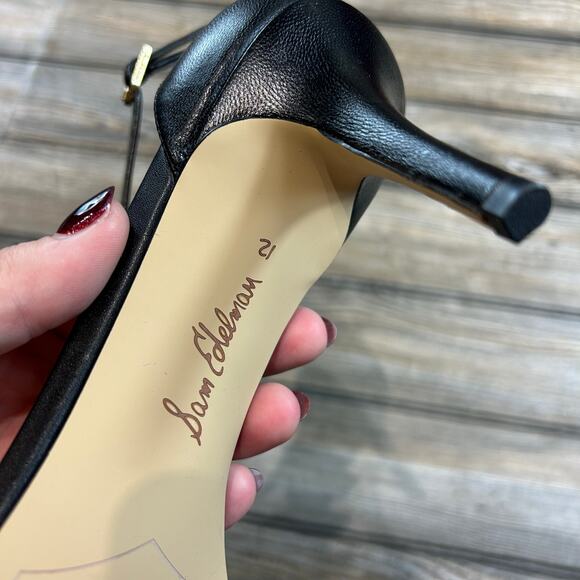 Sam Edelman NWOB Patti Black Ankle Strap Heels size 120 - Picture 6 of 6